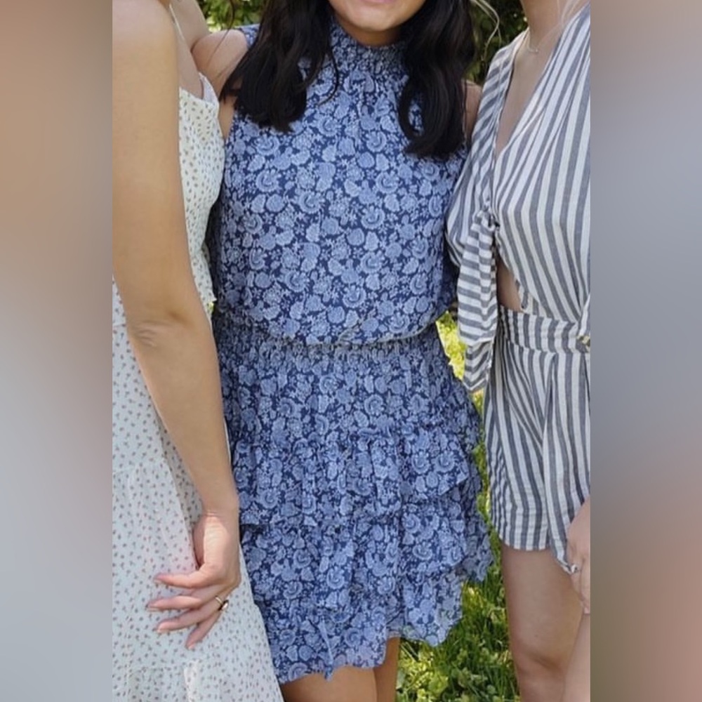 Flattering blue dress